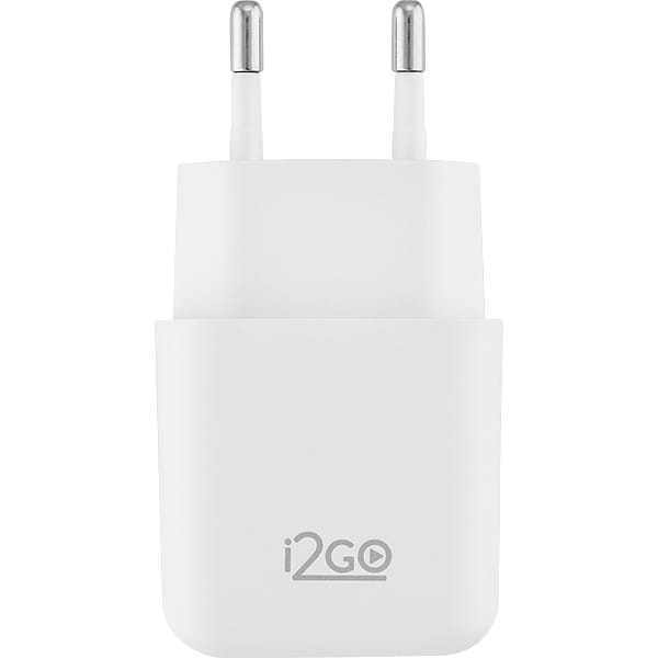 Carregador de tomada c/ 1 saída USB+cabo Lightning branco KIT003 I2Go BT 1 UN