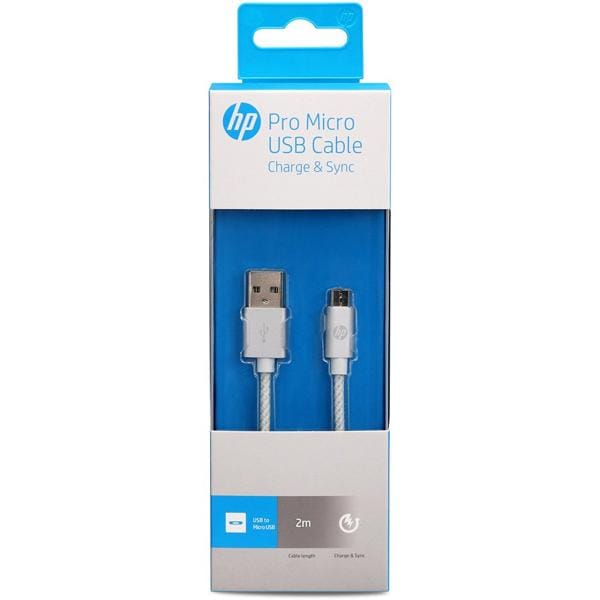 Cabo USB para micro USB, 2m, Cinza, 55712 HP041GBSLV, HP - BT 1 UN