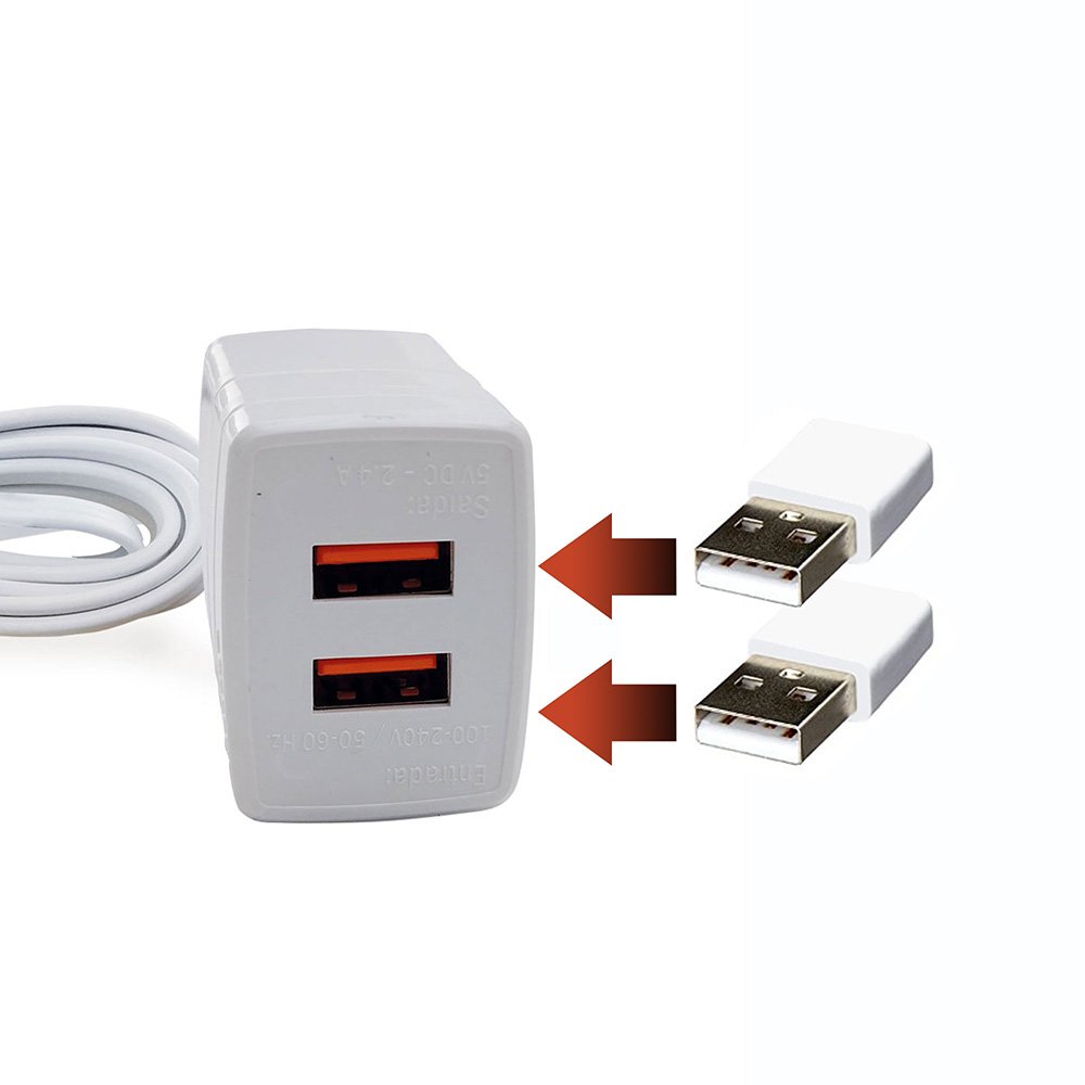 Carregador de tomada 65w, 2 USB-C / 1 USB-A, Branco, W65GAN, Elg - CX 1 UN  - Smartphones & Telefonia - Kalunga
