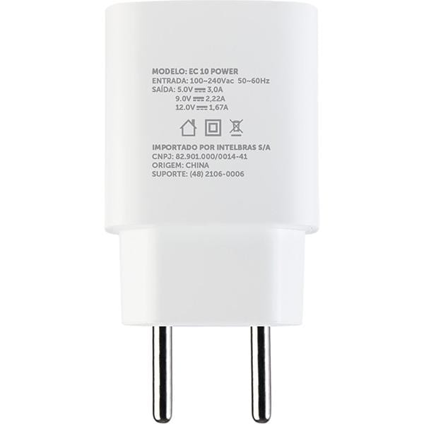 Carregador de tomada com 1 saída USB-C, Branco, EC10, Intelbras - CX 1 UN