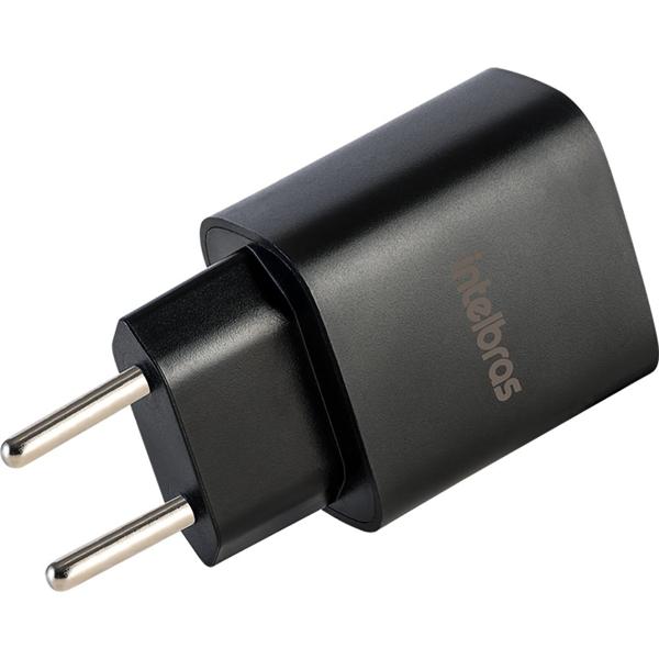 Carregador de tomada com 1 saída USB-C, Preto, EC10, Intelbras - CX 1 UN