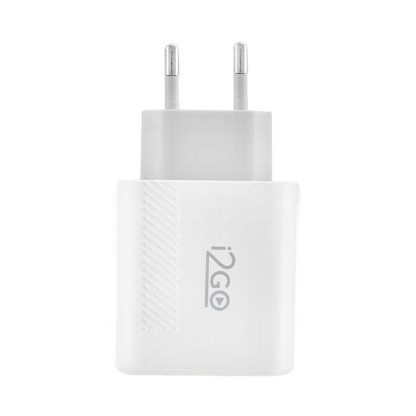 Kit Carregador De Parede Ultra Rápido Com 1 Saída USB-C Power Delivery 20W + Cabo USB-C para USB-C, I2GO 1,5m 3A, I2GKIT9474, I2Go - 1 UN