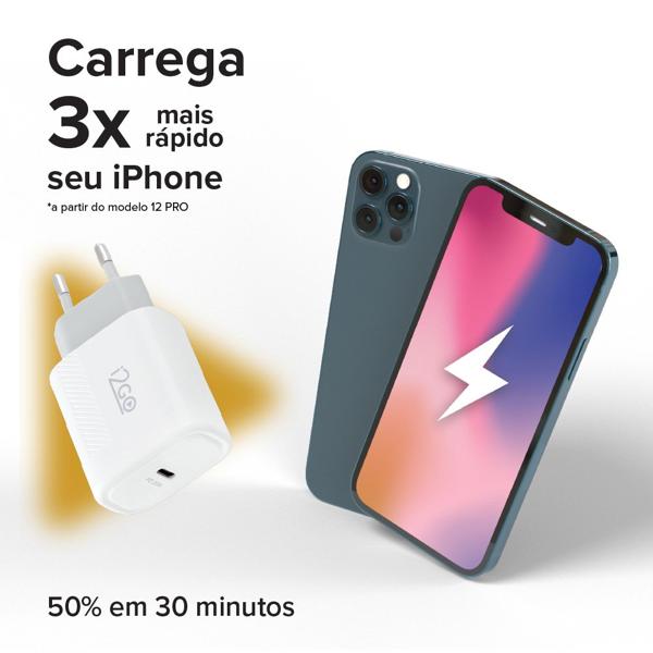 Carregador de tomada com 1 saídas USB C + Cabo USB C para Lightning, I2GKIT9475, I2Go - 1 UN