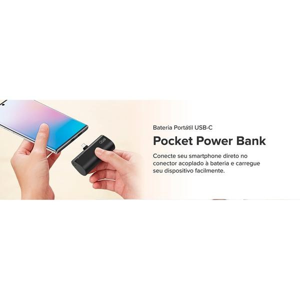 Carregador portátil Power Bank USB-C 5.000mAh PROBAT020 I2Go - CX 1 UN