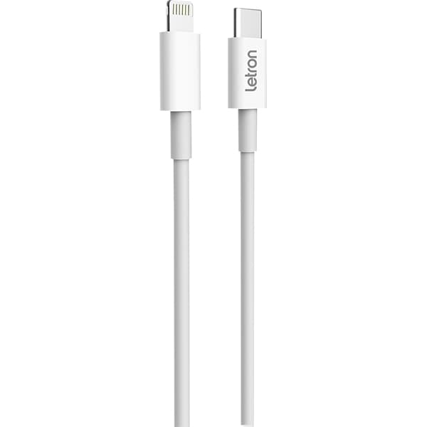 Cabo USB Tipo C para Lightning, 1m, Branco, 74640, Letron - BT 1 UN