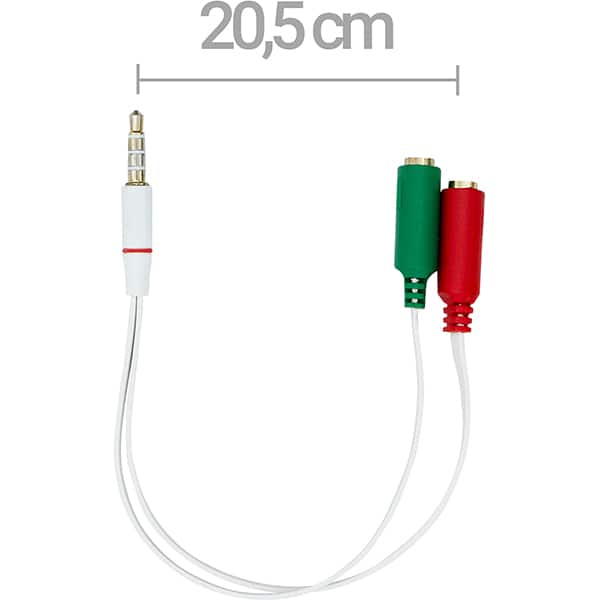 Cabo adaptador de áudio P3 para P2, JL-AV03, 2Plug - PT 1 UN