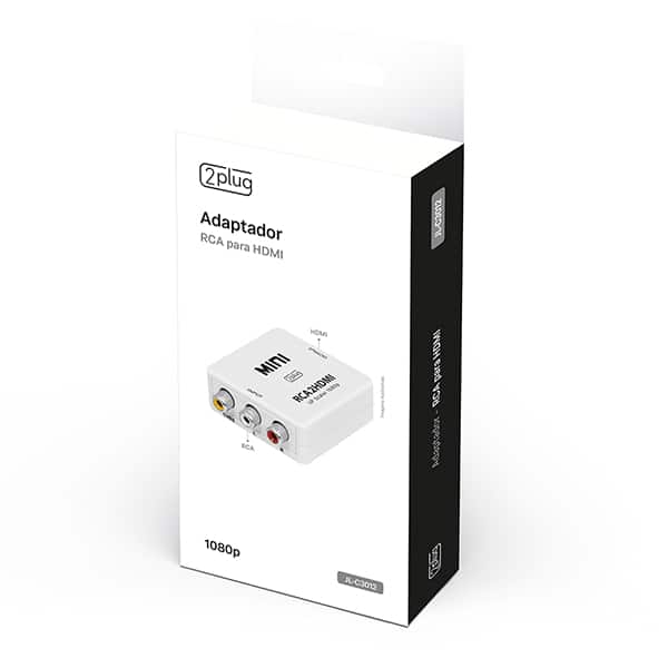 Adaptador de vídeo RCA para HDMI, JL-C3012, 2Plug - PT 1 UN