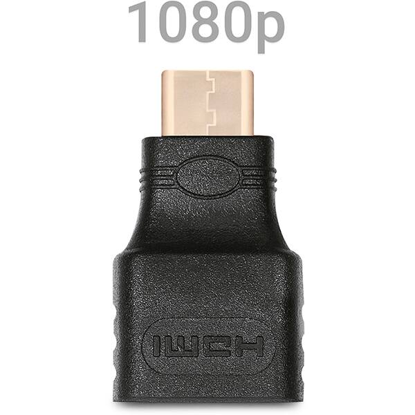 Adaptador Mini HDMI para HDMI, 1080p, JL-MH01, 2Plug - PT 1 UN Adaptador Mini HDMI para HDMI, 1080p, JL-MH01, 2Plug - PT 1 UN