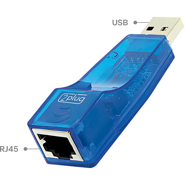 Adaptador de Rede RJ45 para USB 2.0, 100Mbps, JL-LAM02, 2Plug - PT 1 UN