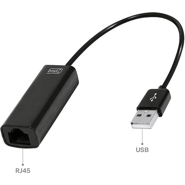 Adaptador de Rede RJ45 para USB 2.0, 100Mbps, JL-U201P, 2Plug - PT 1 UN