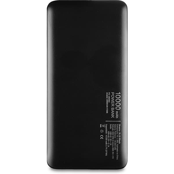 Carregador Portátil Power Bank USB, Fast Charger PD, 10000mAh, Preto, SL10, 2Plug - CX 1 UN