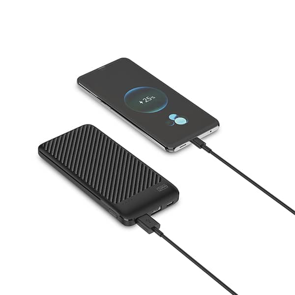 Carregador Portátil Power Bank USB, Fast Charger PD, 10000mAh, Preto, SL10, 2Plug - CX 1 UN
