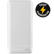 Carregador Portátil Power Bank USB, Fast Charger PD, 20000mAh, Branco, SL20, 2Plug - CX 1 UN Carregador Portátil Power Bank USB, Fast Charger PD, 20000mAh, Branco, SL20, 2Plug - CX 1 UN