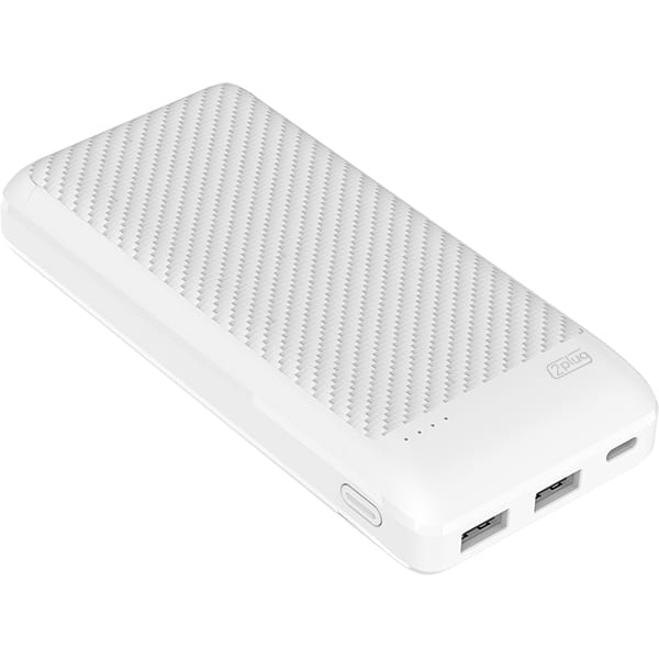 Carregador portátil usb p/ smartphone 20000mAh branco SL20 2Plug CX 1 UN