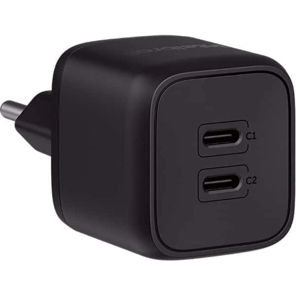Carregador de tomada com 2 saídas USB-C, 45w, Preto, EC-20, Intelbras - CX 1 UN
