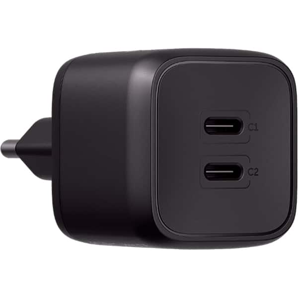 Carregador de tomada com 2 saídas USB-C, 45w, Preto, EC-20, Intelbras - CX 1 UN