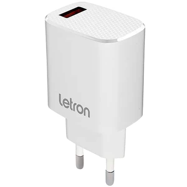 Carregador de tomada com 1 saída USB + cabo USB-C, Branco, 74508, Letron - CX 1 UN