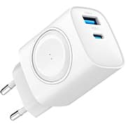 Carregador sem fio 2 em 1 com Carregamento por Indução, 22w, Branco, GS-88771, GShield - CX 1 UN Carregador sem fio 2 em 1 com Carregamento por Indução, 22w, Branco, GS-88771, GShield - CX 1 UN