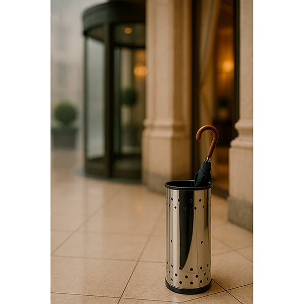 Porta guarda chuva inox com furos, 15L, Preto, 3547, Viel - 1 UN