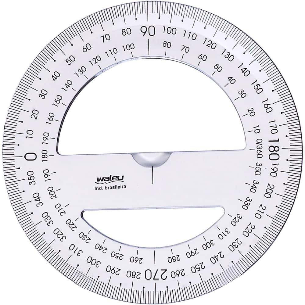 Transferidor 360 Graus Acrimet  Lister - Transferidor 360º - Graus - 12 cm  - 1un - Acrimet - Acrimet