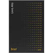 Livro ata sem margem 50 folhas Brief amarelo Spiral PT 1 UN