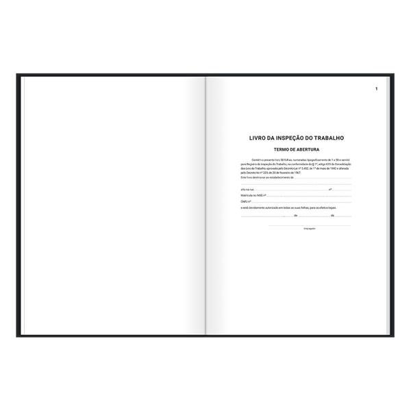 Livro registro inspeção do trabalho ofício com 50 folhas Brief Spiral PT 1 UN