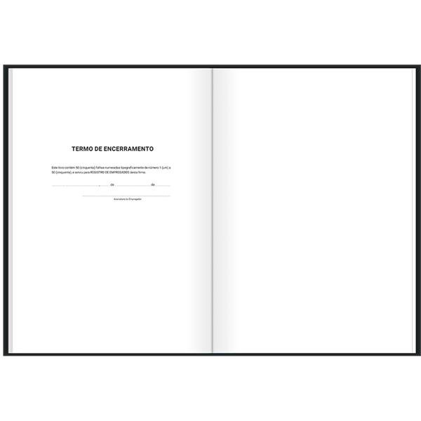 Livro registro de empregado ofício com 50 folhas Brief Spiral PT 1 UN