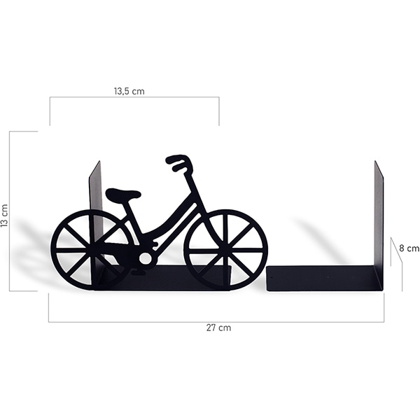 Suporte para livros, Bicicleta Preta, 10304002, Geguton - PT 1 UN