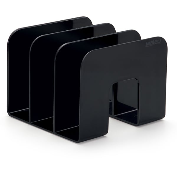 Suporte p livros standard com 3 divisórias, Preto, 10170017, Maxcril - 1 UN