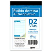 Bloco pedido de mesa autocopiativo 40 x 2 vias, 74 x 118mm, 310, Spiral - UN 1 UN Bloco pedido de mesa autocopiativo 40 x 2 vias, 74 x 118mm, 310, Spiral - UN 1 UN