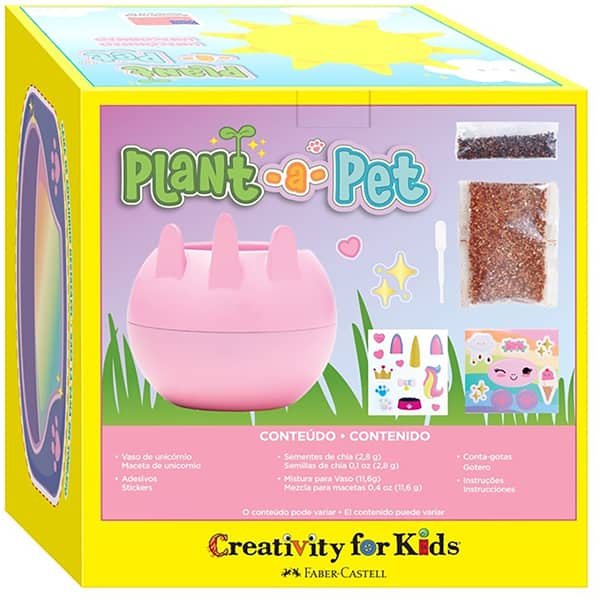 Mini Jardim Unicórnio, Brinquedo Criativo para crianças a partir de 6 anos, Creativity For Kids, Faber-Castell – CX 1 UN
