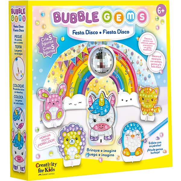 Pintura com Pérolas Festa Disco, Brinquedo Criativo para crianças a partir de 6 anos, Creativity For Kids, Faber-Castell – CX 1 UN