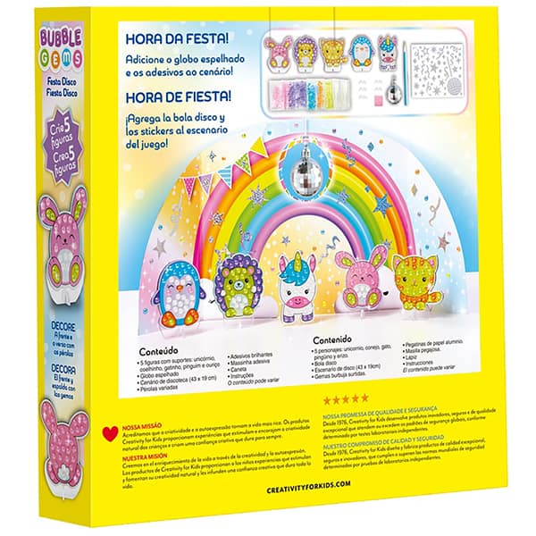 Pintura com Pérolas Festa Disco, Brinquedo Criativo para crianças a partir de 6 anos, Creativity For Kids, Faber-Castell – CX 1 UN