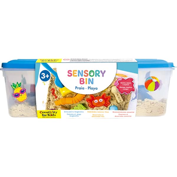 Caixa Sensorial Praia, Brinquedo Criativo para crianças a partir de 3 anos, Creativity For Kids, Faber-Castell – CX 1 UN