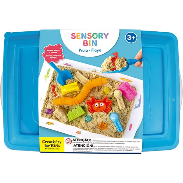 Caixa Sensorial Praia, Brinquedo Criativo para crianças a partir de 3 anos, Creativity For Kids, Faber-Castell – CX 1 UN