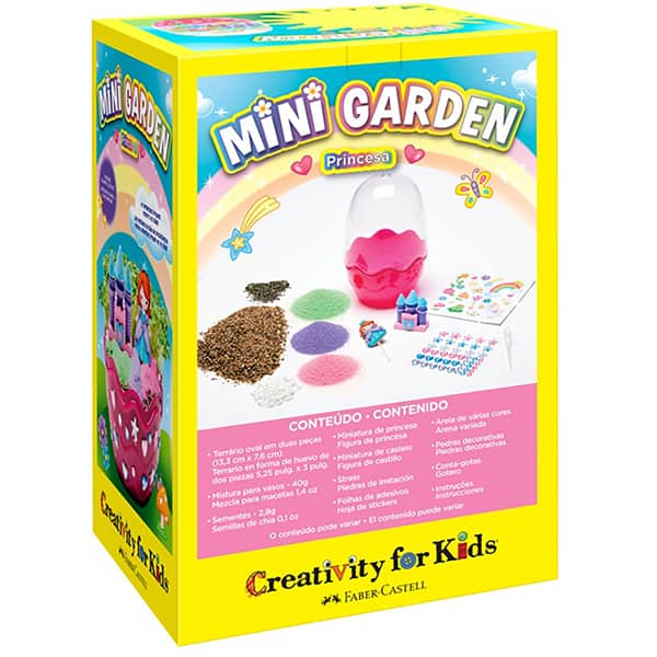 Mini Jardim Princesa, Brinquedo Criativo para crianças a partir de 6 anos, Creativity For Kids, Faber-Castell – CX 1 UN