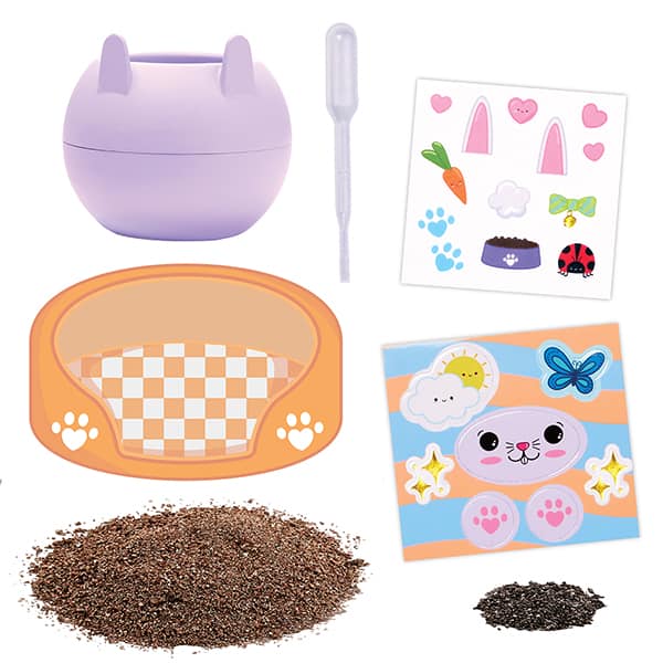 Mini Jardim Coelhinho, Brinquedo Criativo para crianças a partir de 6 anos, Creativity For Kids, Faber-Castell – CX 1 UN