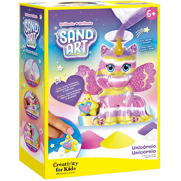 Brinquedo criativo CFK Areia Unicórnio, 6394900, Faber-castell - CX 1 UN Brinquedo criativo CFK Areia Unicórnio, 6394900, Faber-castell - CX 1 UN