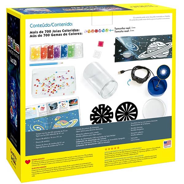 Luminária Espacial, Brinquedo Criativo para crianças a partir de 6 anos, Creativity For Kids, Faber-Castell – CX 1 UN