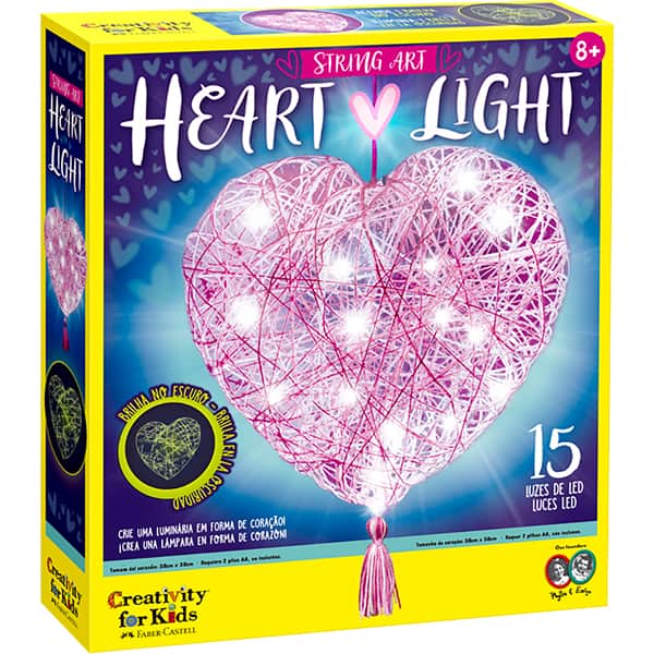 Luminária de Coração, Brinquedo Criativo para crianças a partir de 8 anos, Creativity For Kids, Faber-Castell – CX 1 UN