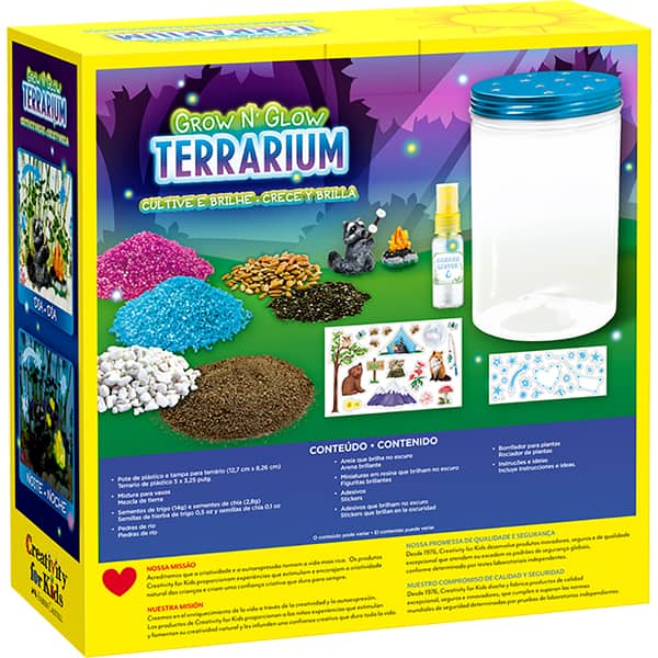 Terrário Cultive e Brilhe, Brinquedo Criativo para crianças a partir de 6 anos, Creativity For Kids, Faber-Castell – CX 1 UN