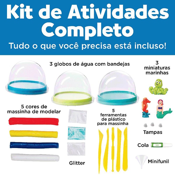 Globo de Água Fundo do Mar, Brinquedo Criativo para crianças a partir de 6 anos, Creativity For Kids, Faber-Castell - CX 1 UN