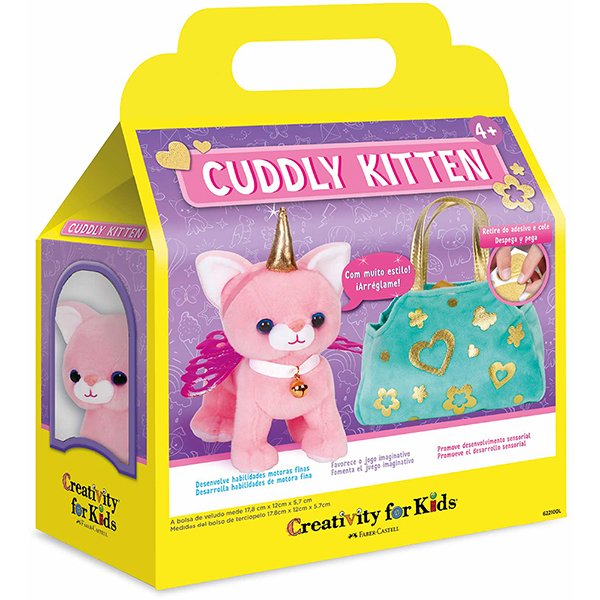 Gatinho de Pelúcia, Brinquedo Criativo para crianças a partir de 4 anos, Creativity For Kids, Faber-Castell - CX 1 UN Gatinho de Pelúcia, Brinquedo Criativo para crianças a partir de 4 anos, Creativity For Kids, Faber-Castell - CX 1 UN