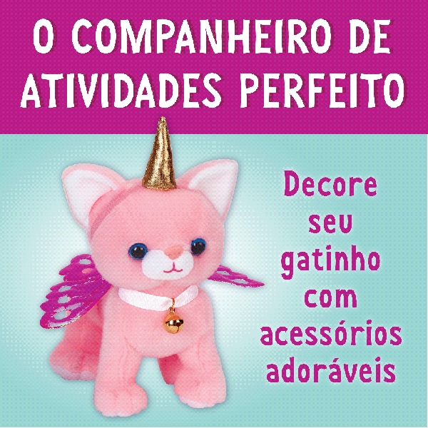 Gatinho de Pelúcia, Brinquedo Criativo para crianças a partir de 4 anos, Creativity For Kids, Faber-Castell - CX 1 UN