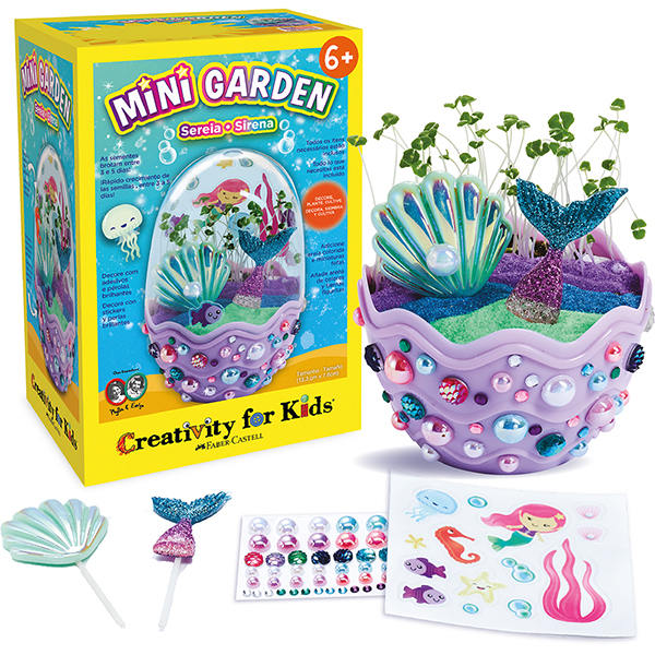 Mini Jardim mágico, Sereia, Brinquedo Criativo para crianças a partir de 6 anos, Creativity For Kids, Faber-Castell - CX 1 UN Mini Jardim mágico, Sereia, Brinquedo Criativo para crianças a partir de 6 anos, Creativity For Kids, Faber-Castell - CX 1 UN