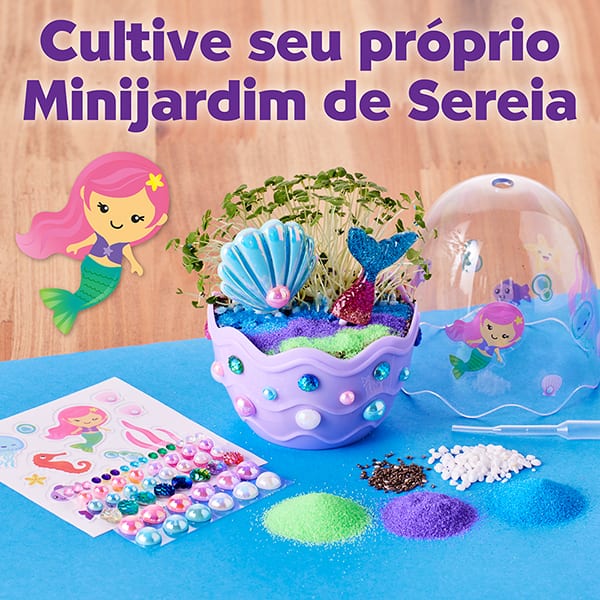 Mini Jardim mágico, Sereia, Brinquedo Criativo para crianças a partir de 6 anos, Creativity For Kids, Faber-Castell - CX 1 UN