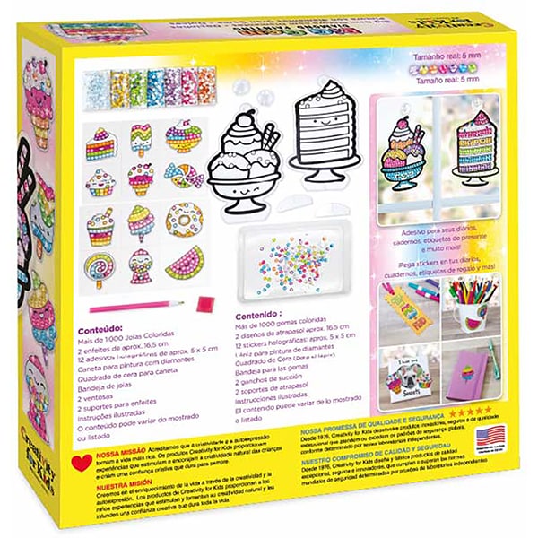 Pintura com Diamantes, Docinhos, Brinquedo Criativo para crianças a partir de 6 anos, Creativity For Kids, Faber-Castell - CX 1 UN