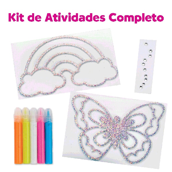 Kit Artesanato para montar adesivo, Brinquedo Criativo para crianças a partir de 6 anos, Creativity For Kids, Faber-Castell - CX 1 UN