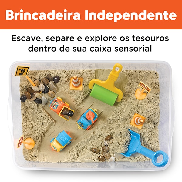 Caixa Sensorial Construção, Brinquedo Criativo para crianças a partir de 3 anos, Creativity For Kids, Faber-Castell - CX 1 UN