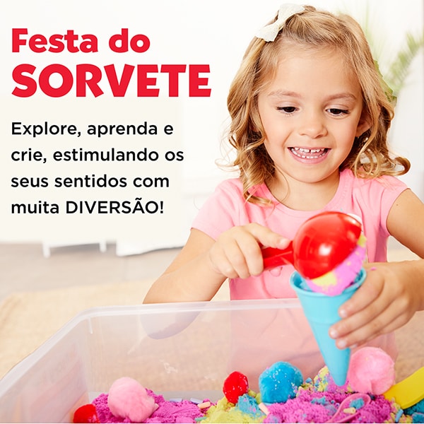 Caixa Sensorial Sorveteria, Brinquedo Criativo para crianças a partir de 3 anos, Creativity For Kids, Faber-Castell - CX 1 UN